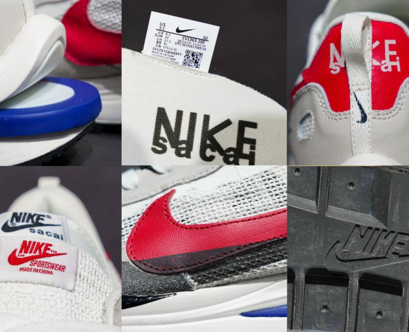 Giày Nike Sacai Vaporwaffle Sport Fuchsia Game Royal Like Auth