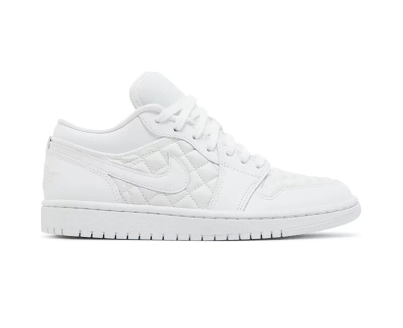 Giày Nike Air Jordan 1 Low ‘Triple White Quilted’ Like Auth