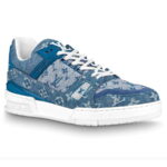Giày Louis Vuitton LV Trainer Monogram Denim Blue Like Auth