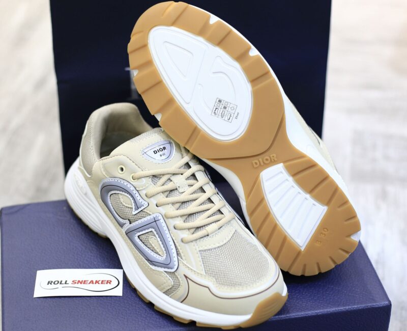 Giày Dior B30 Sneaker Cream Mesh and Technical Fabric Like Auth