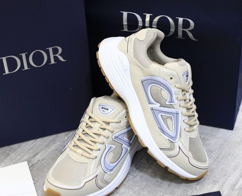 Giày Dior B30 Sneaker Cream Mesh and Technical Fabric Like Auth