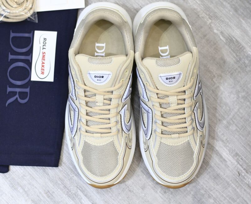 Giày Dior B30 Sneaker Cream Mesh and Technical Fabric Like Auth