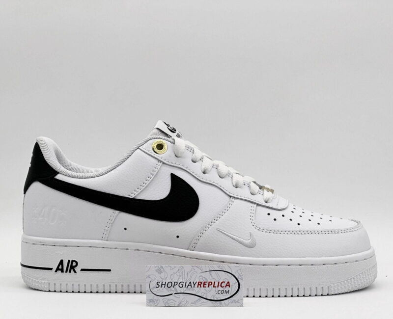 Giày Nike Air Force 1 ’07 LV8 ’40th Anniversary – White Black’ Like Auth
