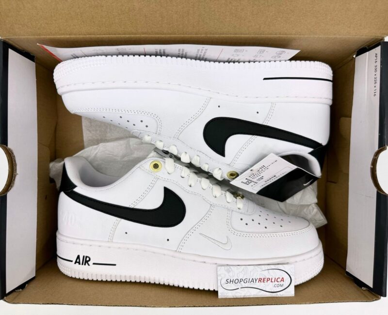 Giày Nike Air Force 1 ’07 LV8 ’40th Anniversary – White Black’ Like Auth