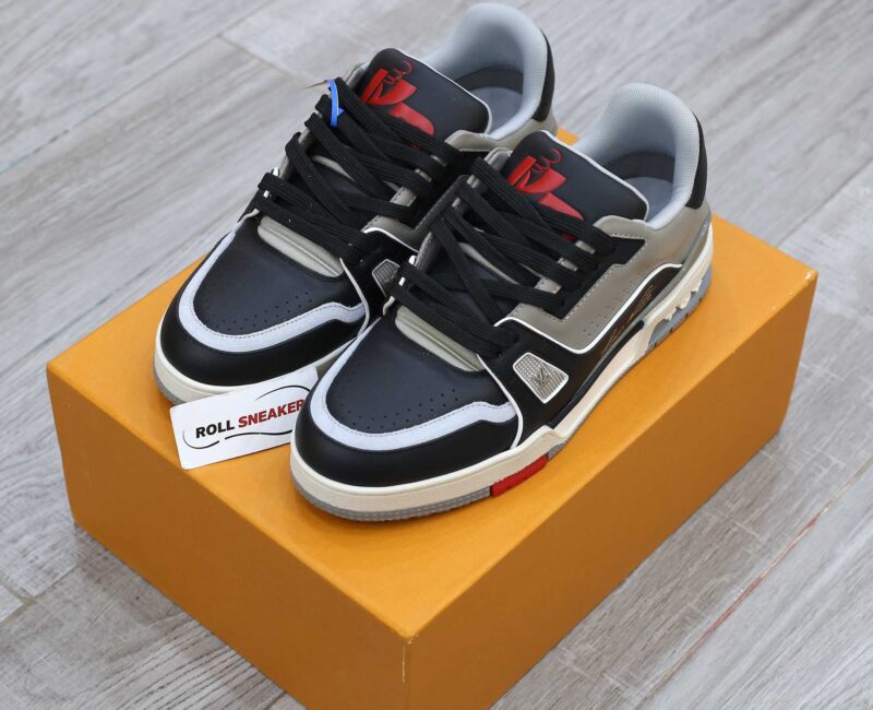 Giày Louis Vuitton Lv Trainer #54 Signature Black Grey Red Like Auth