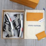 Giày Louis Vuitton Lv Trainer #54 Signature Black Grey Red Like Auth