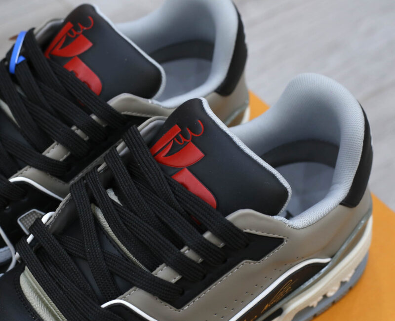 Giày Louis Vuitton Lv Trainer #54 Signature Black Grey Red Like Auth