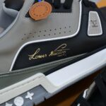 Giày Louis Vuitton Lv Trainer #54 Signature Black Grey Red Like Auth