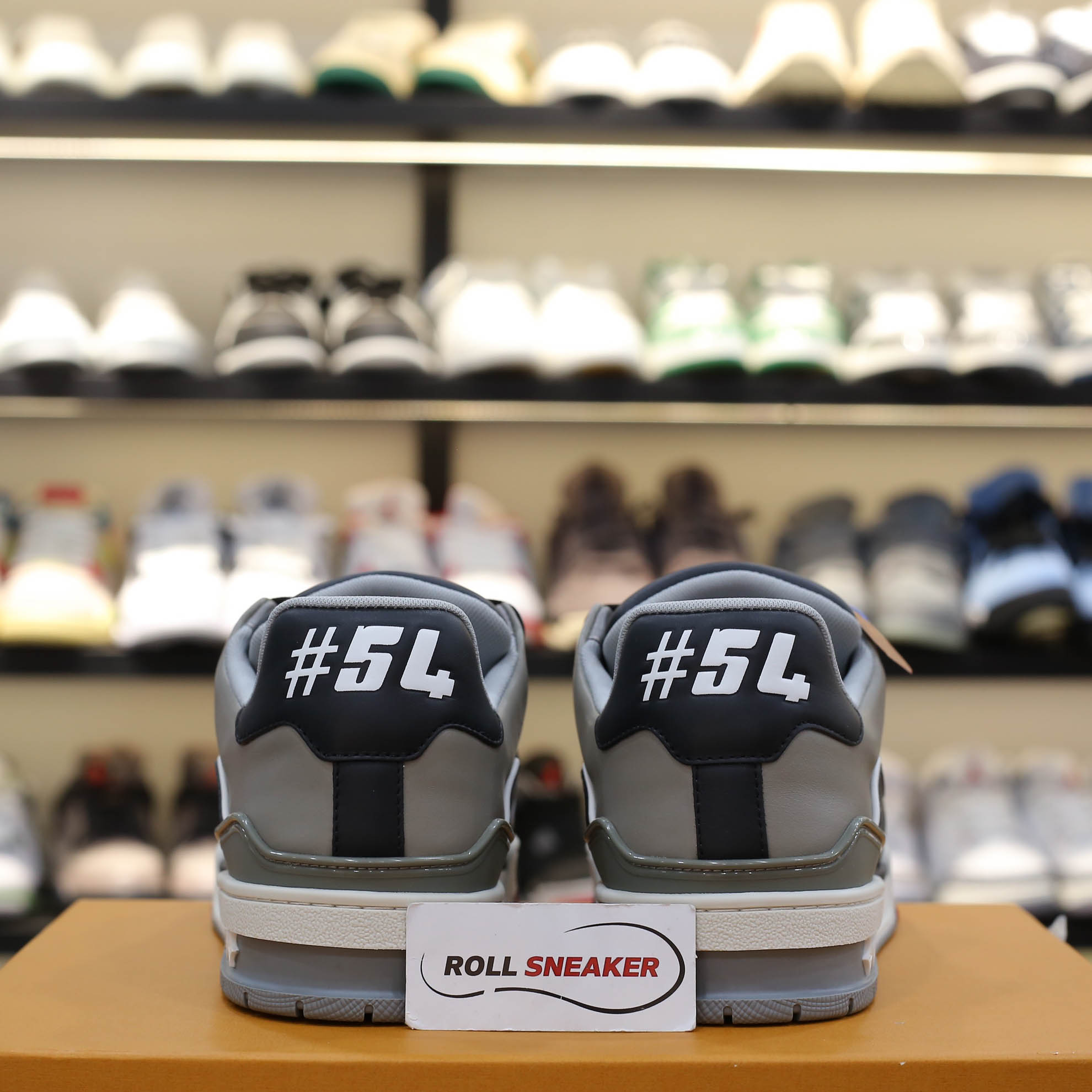 Giày Louis Vuitton Lv Trainer #54 Signature Black Grey Red Best Quality