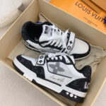 Giày Louis Vuitton Lv Trainer Monogram Black quai Velcro Like Auth
