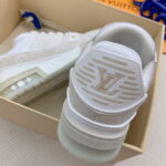 Giày Louis Vuitton LV Trainer Monogram Demin màu Beige Like Auth