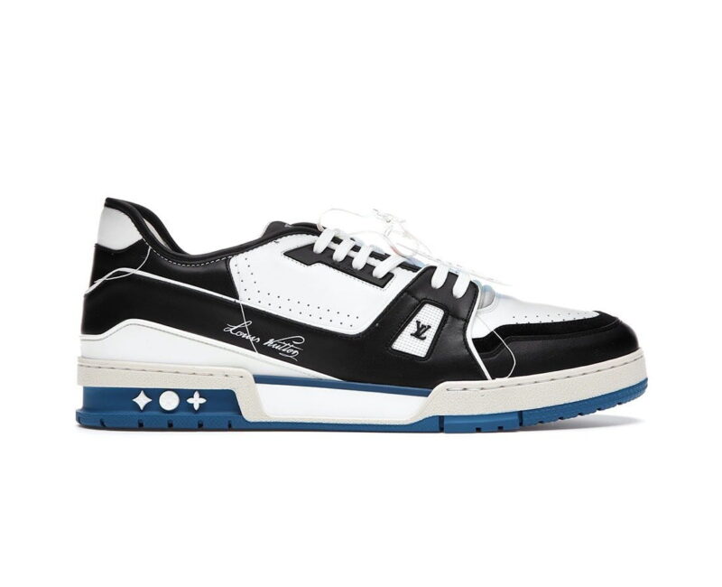 Giày Louis Vuitton Lv Trainer White Black Blue Like Auth