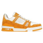 Giày Louis Vuitton Lv Trainer Vàng Yellow Monogram Denim Like Auth