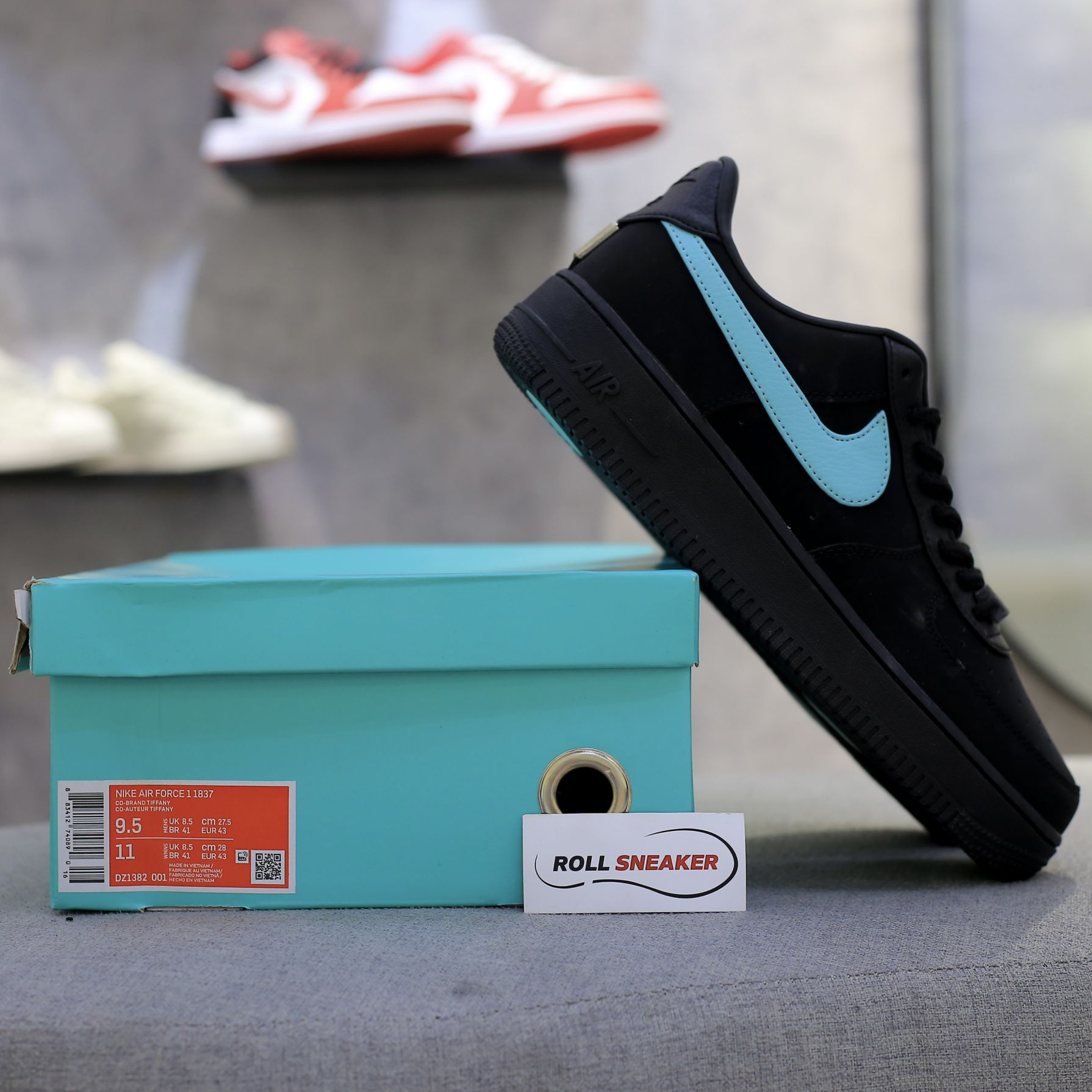 Giày Nike Af1 Low Tiffany Đen Xanh