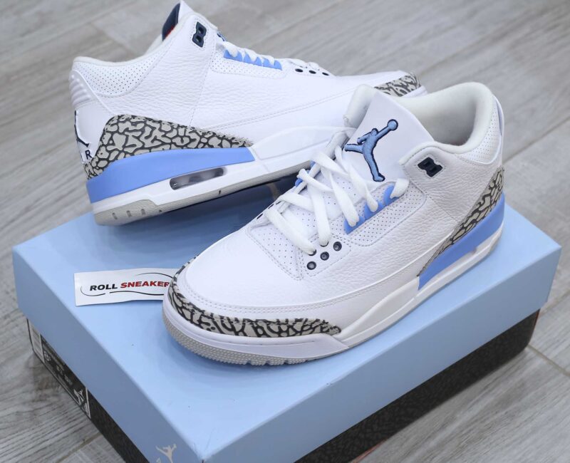 Giày Nike Air Jordan 3 Retro 'UNC' Like Auth