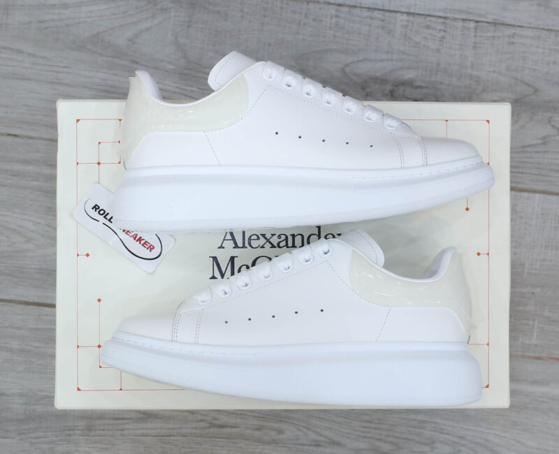 Giày Alexander Mcqueen Gót Trắng Trong Like Auth