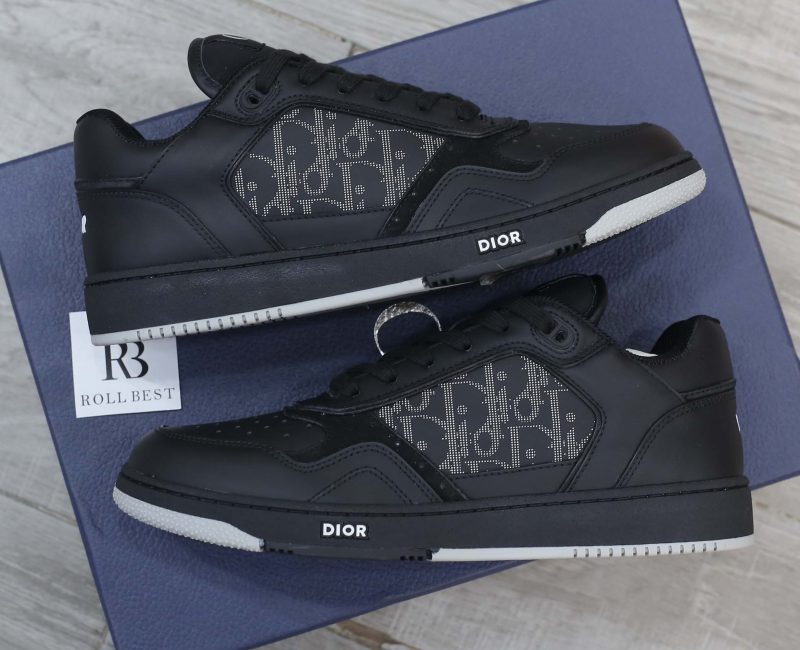 Giày Dior B27 Low Black họa tiết Dior Oblique Galaxy Like Auth
