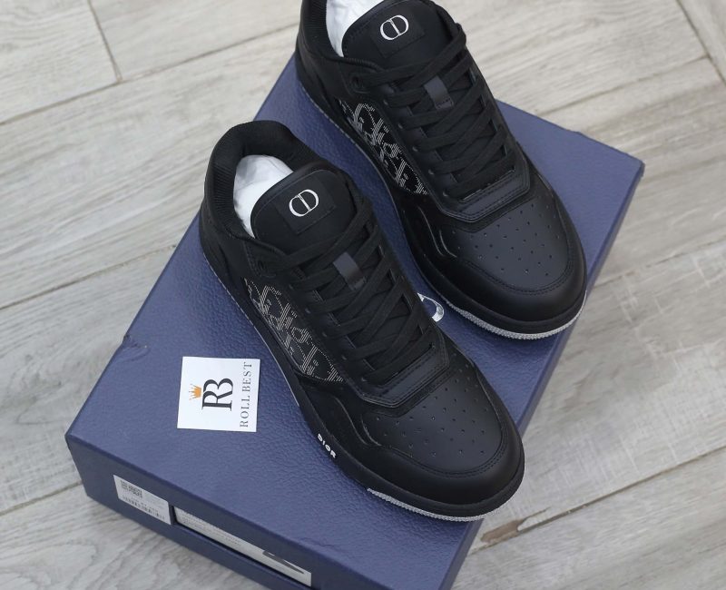 Giày Dior B27 Low Black họa tiết Dior Oblique Galaxy Like Auth
