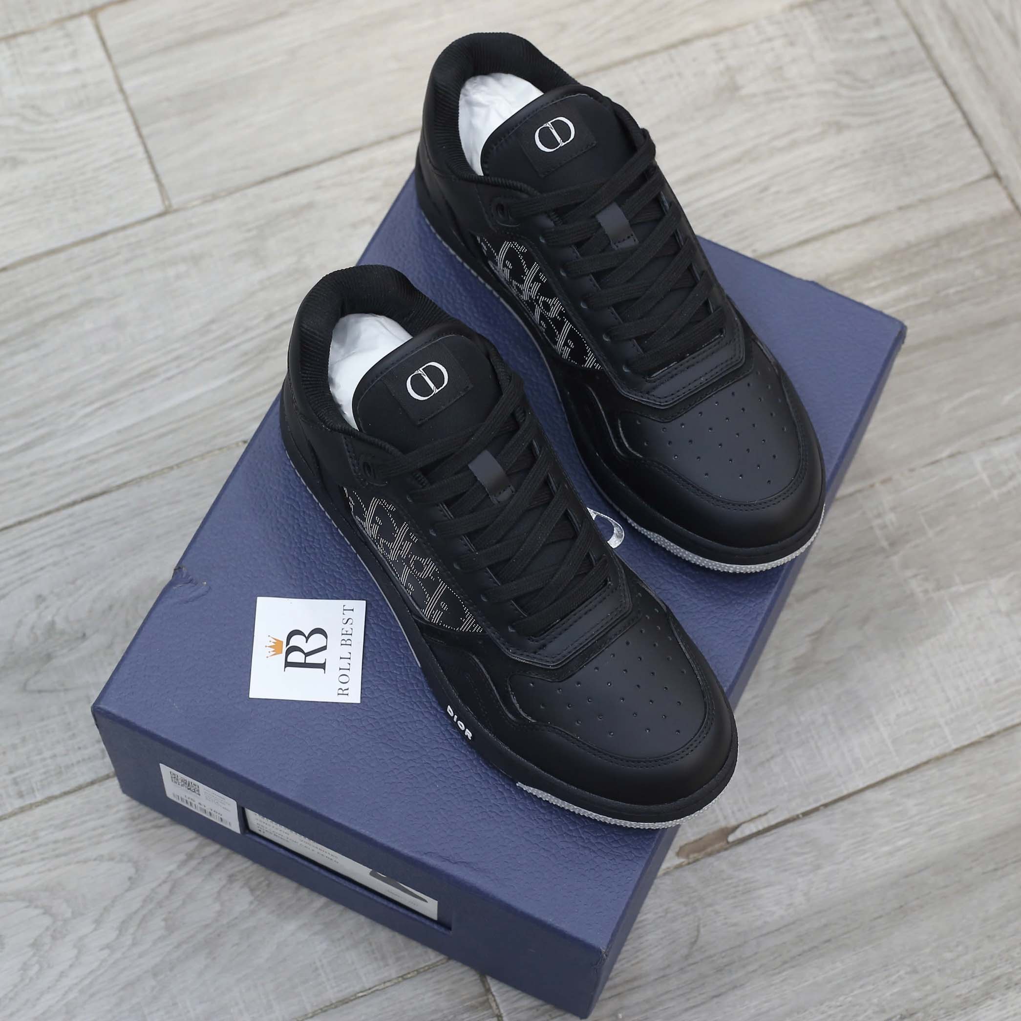 Giày Dior B27 Low Black họa tiết Dior Oblique Galaxy Like Auth