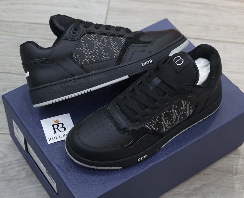 Giày Dior B27 Low Black họa tiết Dior Oblique Galaxy Like Auth