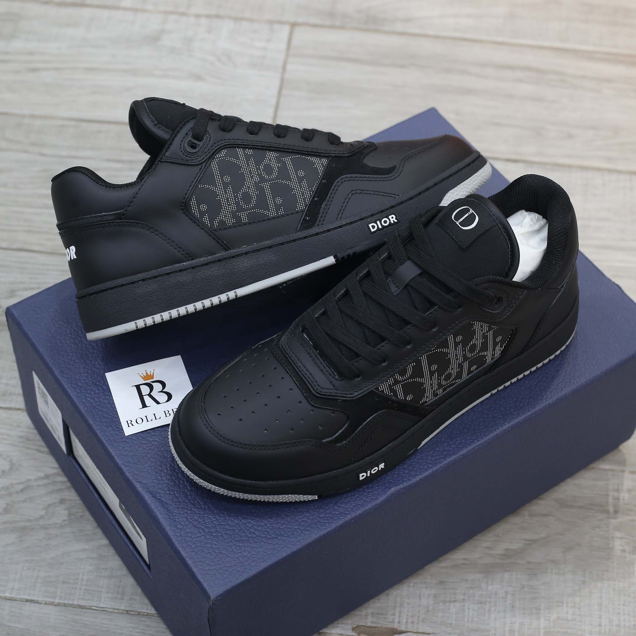 Giày Dior B27 Low Black họa tiết Dior Oblique Galaxy Like Auth