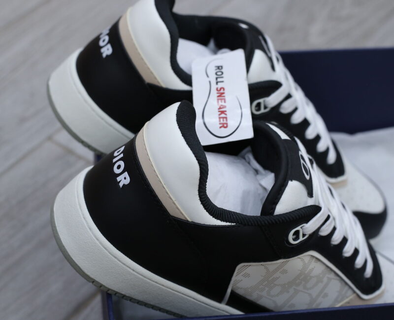 Giày Dior B27 Low Black White Beige họa tiết Dior Oblique Galaxy