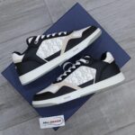 Giày Dior B27 Low Black White Beige họa tiết Dior Oblique Galaxy Like Auth