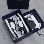 Giày Dior B27 Low Black White Beige họa tiết Dior Oblique Galaxy Like Auth