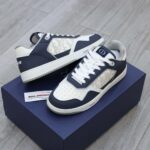 Giày Dior B27 Low Deep Blue and White họa tiết da Dior Oblique Galaxy Like Auth