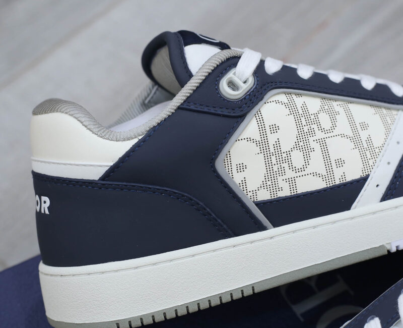 Giày Dior B27 Low Deep Blue and White họa tiết da Dior Oblique Galaxy Like Auth