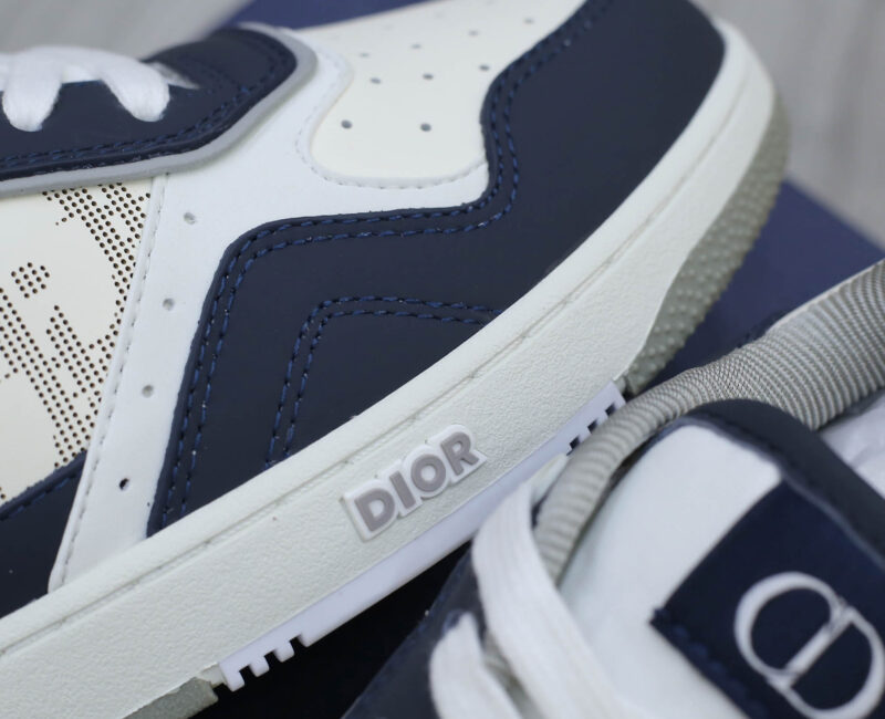 Giày Dior B27 Low Deep Blue and White họa tiết da Dior Oblique Galaxy Like Auth
