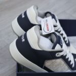 Giày Dior B27 Low Deep Blue and White họa tiết da Dior Oblique Galaxy Like Auth