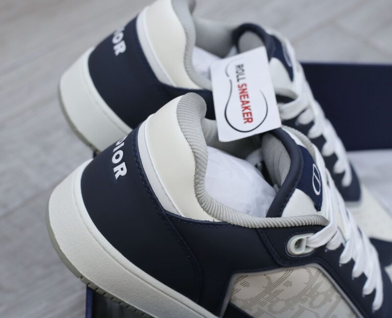 Giày Dior B27 Low Deep Blue and White họa tiết da Dior Oblique Galaxy Like Auth