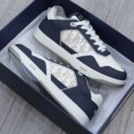 Giày Dior B27 Low Deep Blue and White họa tiết da Dior Oblique Galaxy Like Auth