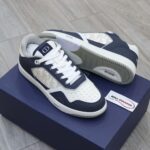 Giày Dior B27 Low Deep Blue and White họa tiết da Dior Oblique Galaxy Like Auth