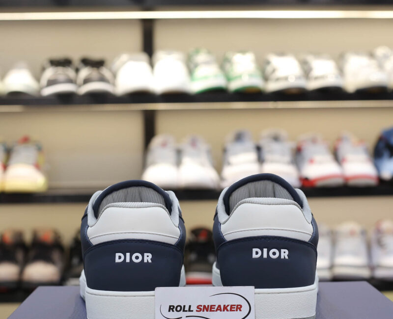 Giày Dior B27 Low Deep Blue and White họa tiết da Dior Oblique Galaxy Like Auth