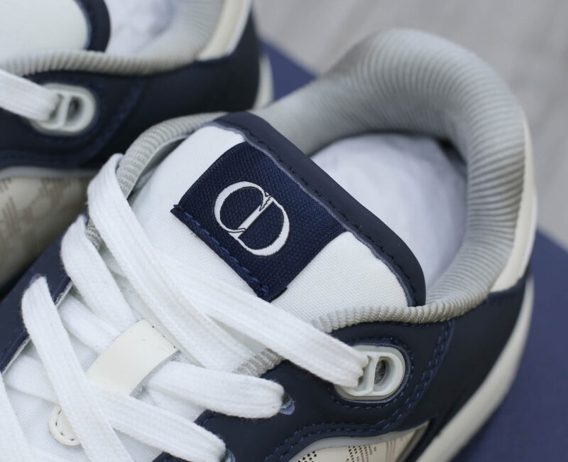 Giày Dior B27 Low Deep Blue and White họa tiết da Dior Oblique Galaxy Like Auth