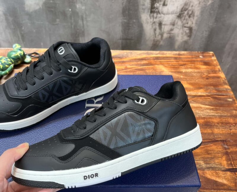 Giày Dior B27 Low Dior Black họa tiết CD Diamond Canvas Like Auth