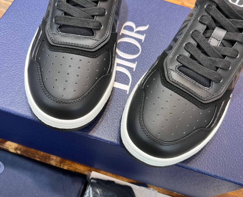 Giày Dior B27 Low Dior Black họa tiết CD Diamond Canvas Like Auth