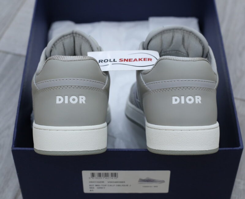 Giày Dior B27 Low Dior Gray họa tiết CD Diamond Canvas Like Auth