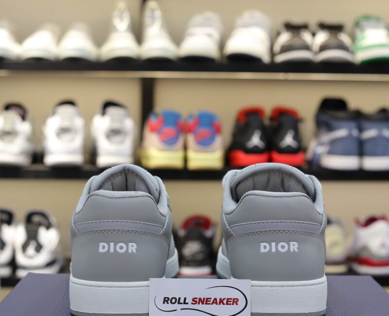 Giày Dior B27 Low Dior Gray họa tiết CD Diamond Canvas Like Auth