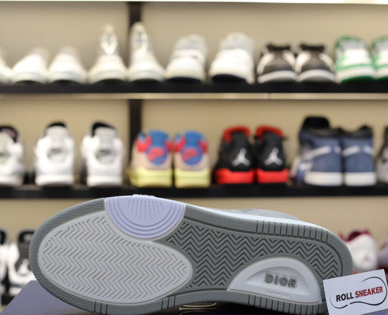 Giày Dior B27 Low Dior Gray họa tiết CD Diamond Canvas Like Auth