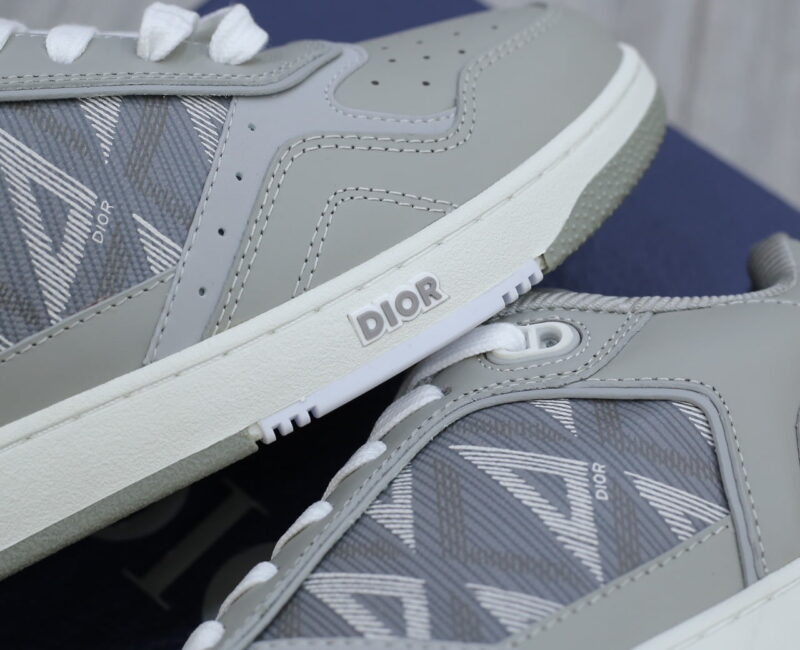 Giày Dior B27 Low Dior Gray họa tiết CD Diamond Canvas Like Auth