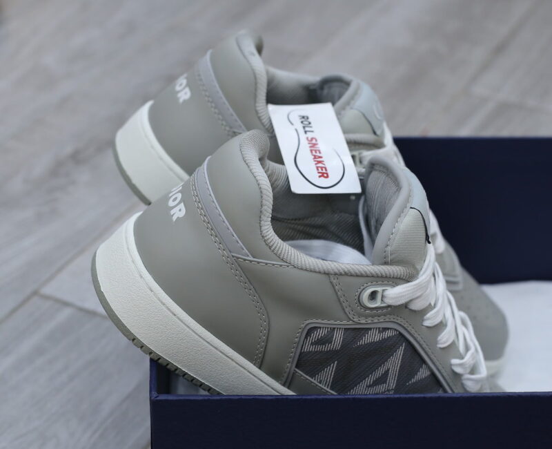 Giày Dior B27 Low Dior Gray họa tiết CD Diamond Canvas Like Auth