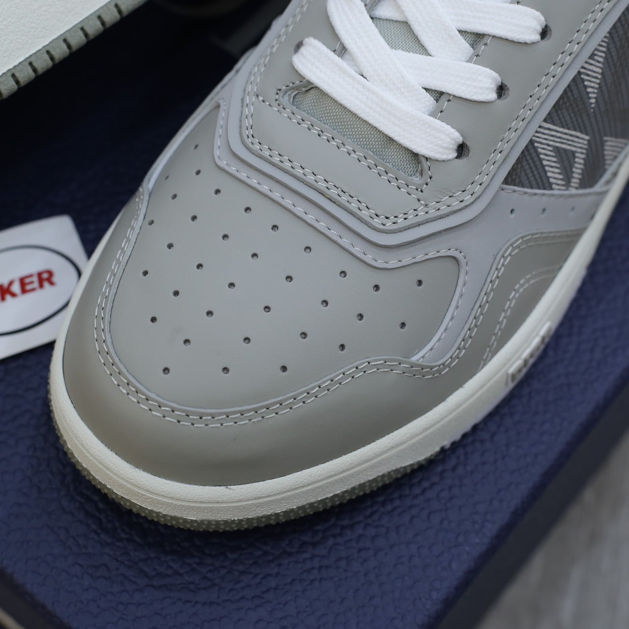 Giày Dior B27 Low Dior Gray họa tiết CD Diamond Canvas Like Auth