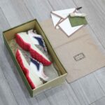 Giày Gucci GG Rhyton sneaker Pink leather and GG Canvas