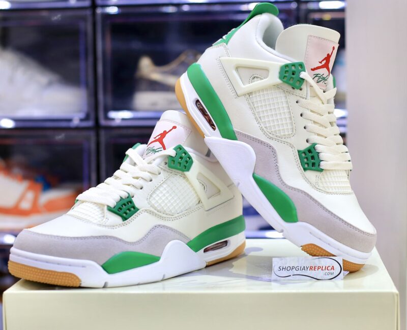 Giày Nike Air Jordan 4 Retro 'Pine Green' Like Auth