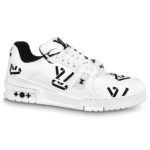 Giày Louis Vuitton Trainer Logo LV Cycling Black Đen Like Auth