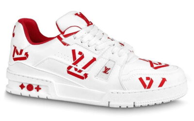 Giày Louis Vuitton Trainer Logo LV Cycling Red Đỏ Like Auth
