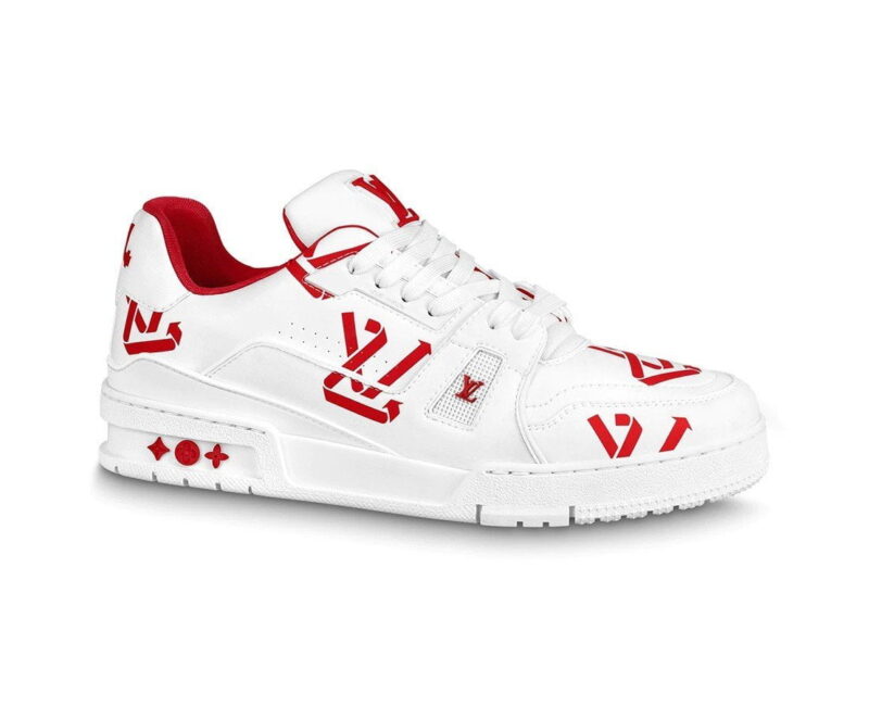 Giày Louis Vuitton Trainer Logo LV Cycling Red Đỏ Like Auth